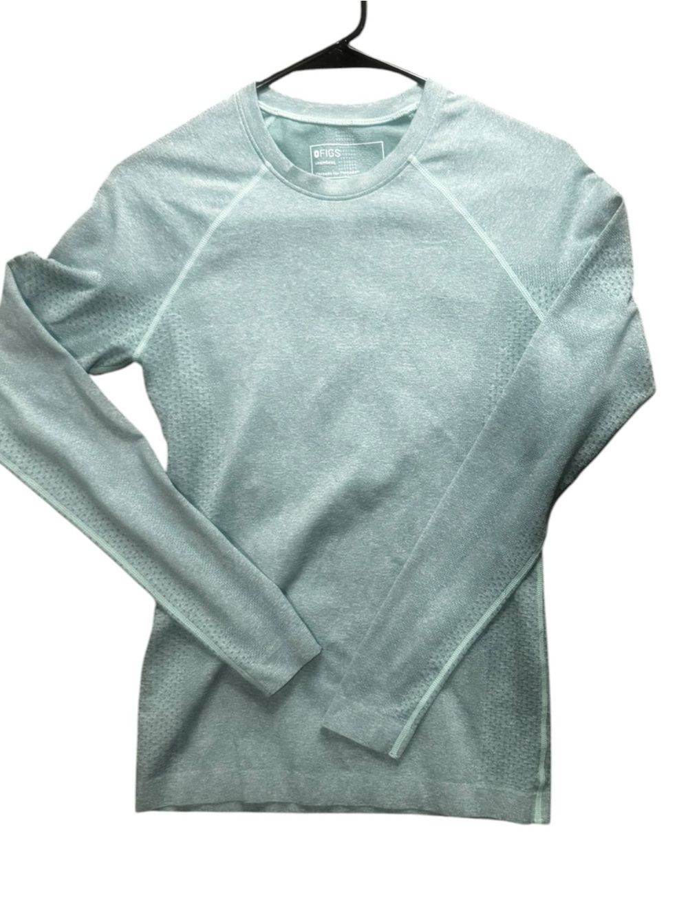 🌱 FIGS Seamless Salta Top Small Eucalyptus Scrub Top Excellent Used Condition🌱